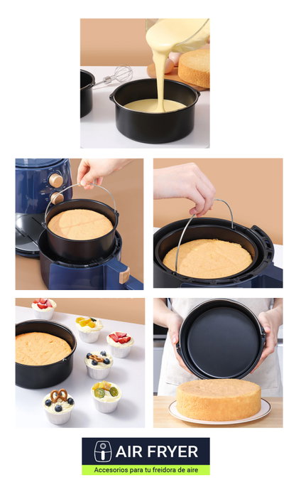 Quttin Molde Hornear 19 cm con Asa para Air Fryer (8 Unidades) Quttin Molde Hornear 19 cm con Asa para Air Fryer (8 Unidades)