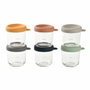 Beaba Caja de 6 porciones de vidrio Sunrise de 250 ml