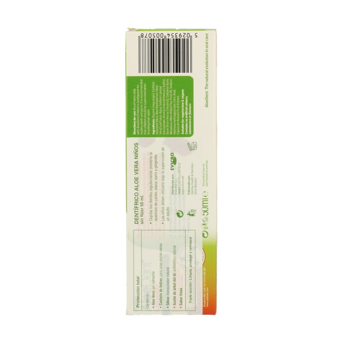 Optima Dentífrico Aloe Vera Sin Flúor Niños Fresa 50 ml Optima Dentífrico Aloe Vera Sin Flúor Niños Fresa 50 ml