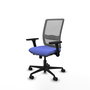 PIQUERAS Y CRESPO Silla de oficina Haches con mecanismo Sincro/Traslack Azul claro y Gris