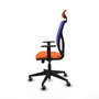 PIQUERAS Y CRESPO Silla de oficina Motilla con mecanismo Sincro/Traslack, Naranja y Azul