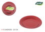 Algon Set 10 Platos Carton Rojo Redondos 20 cm (18 Unidades)