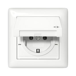 GIRA 415703 SCHUKO KD + Set IP44 + Rahmen 1f Standard 55 Reinweiß Enchufe Schuko IP44 Blanco