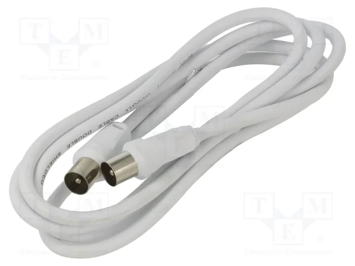 GOOBAY Cable Coaxial de Antena de 2,5m con Conector de 9,5mm en Ambos Extremos
