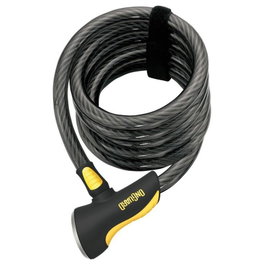ONGUARD Cable espiral antirrobo Dobermann 8028 con cilindro Z-key y soporte QR