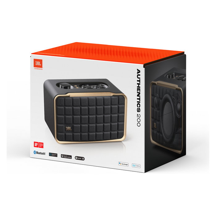 JBL Authentics 200 Altavoz Estéreo Portátil 45W Bluetooth 5.3 Wi-Fi con Micrófono - Negro