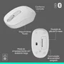 Logitech MK250 Combo de Teclado y Ratón Inalámbrico Blanco Hueso en Español QWERTY