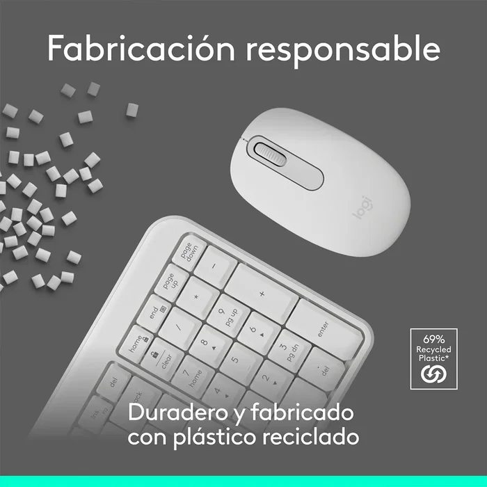 Logitech MK250 Combo de Teclado y Ratón Inalámbrico Blanco Hueso en Español QWERTY Logitech MK250 Combo de Teclado y Ratón Inalámbrico Blanco Hueso en Español QWERTY