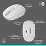 Logitech MK250 Combo de Teclado y Ratón Inalámbrico Bluetooth Blanco Hueso