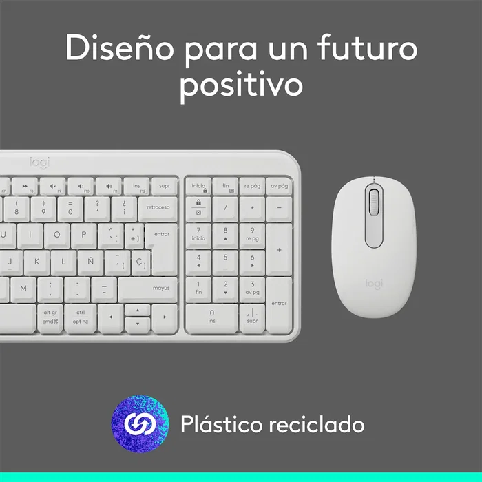 Logitech MK250 Combo de Teclado y Ratón Inalámbrico Blanco Hueso en Español QWERTY Logitech MK250 Combo de Teclado y Ratón Inalámbrico Blanco Hueso en Español QWERTY