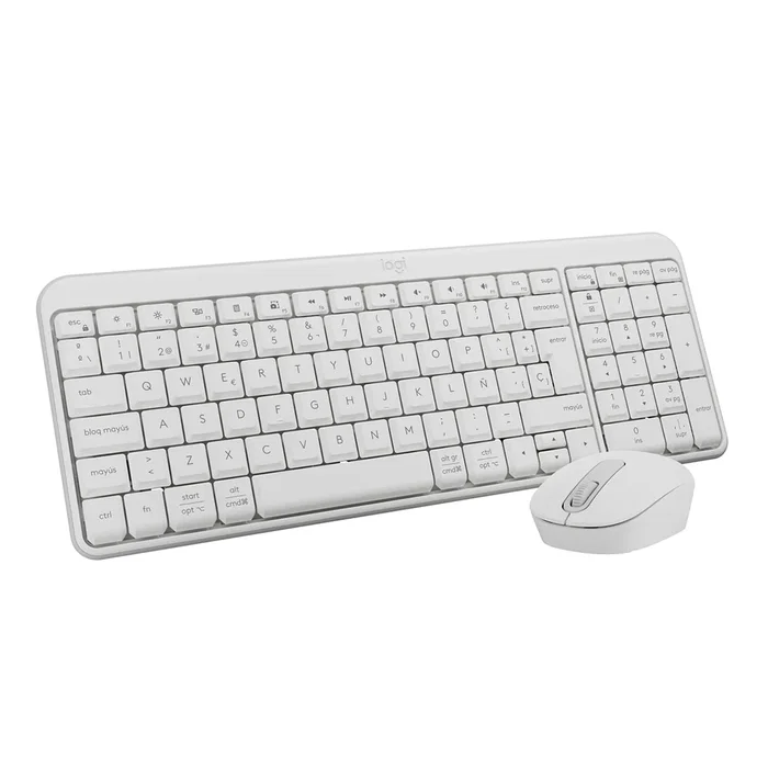 Logitech MK250 Combo de Teclado y Ratón Inalámbrico Bluetooth Blanco Hueso