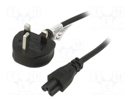 AKYGA Cable de alimentación H03VV-F 1,5m BS 1363 (G) a IEC C5