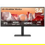 LG Monitor 34BA75QE-B.AEU Black, Monitor Ultrapanorámico 34" IPS, USB-C