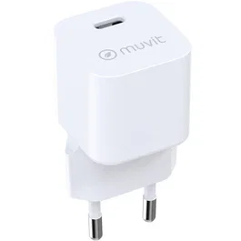 Muvit BiooFnix MCACC0047 Cargador de Pared USB-C PD 30W Carga Rápida, Fabricado con Bioresina de Aceite de Ricino, Material Sostenible y Compacto