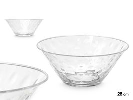 Leknes Bol Plástico Puntos Transparente 28 cm (Set de 12)