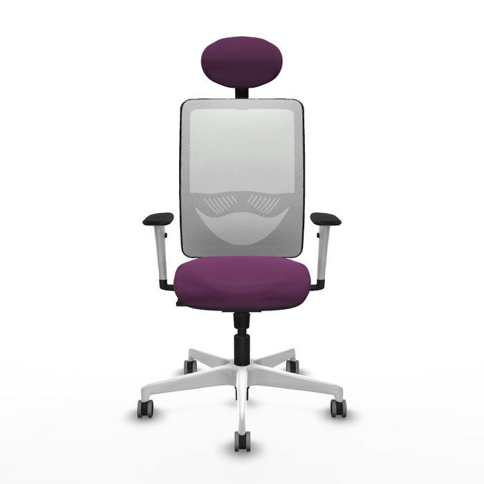 PIQUERAS Y CRESPO Silla de oficina Zulema Morada con Malla Blanca