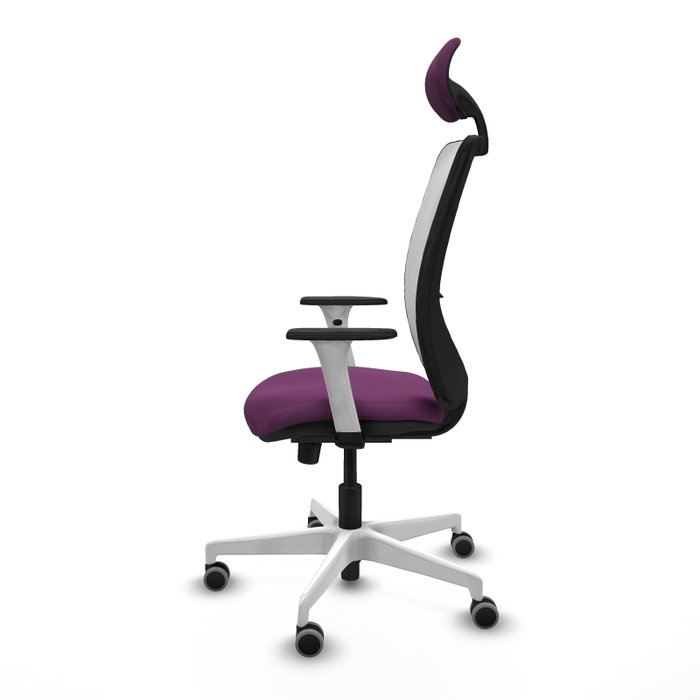 PIQUERAS Y CRESPO Silla de oficina Zulema Morada con Malla Blanca