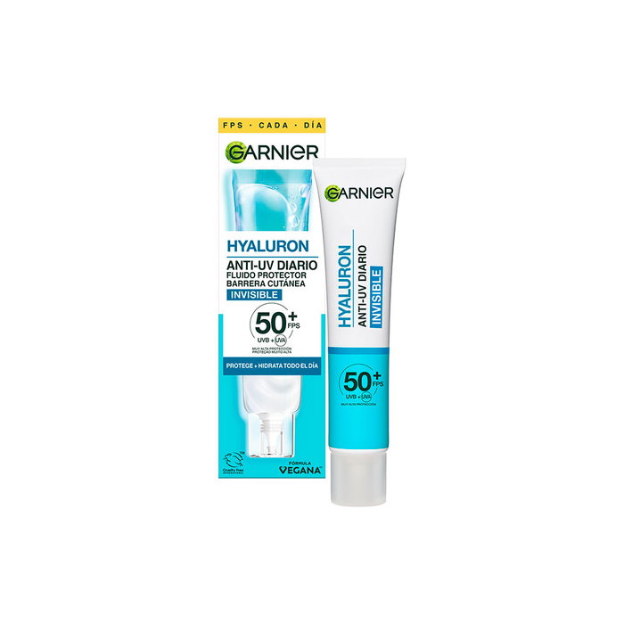 Garnier HYALURON ANTI-UV fluido protector barrera cutánea invisible SPF50+ 40 ml