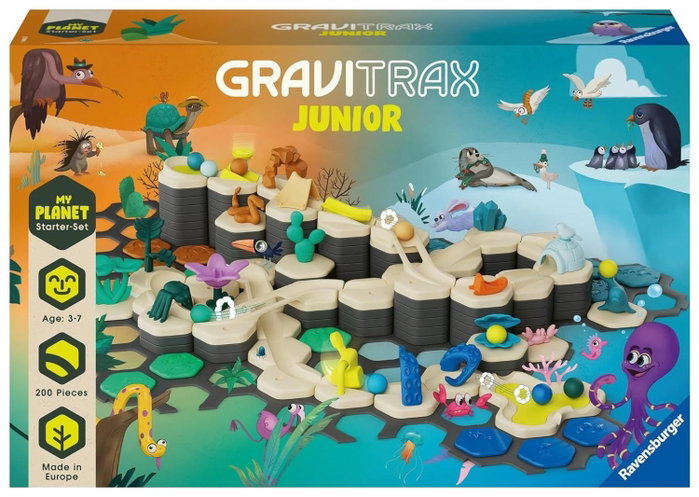 Ravensburger GraviTrax Junior Starter Set XXL My Planet - Pista de canicas de 184 piezas Ravensburger GraviTrax Junior Starter Set XXL My Planet - Pista de canicas de 184 piezas