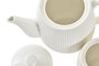 DKD Home Decor Set de Vajilla Classic Porcelain Blanco y Natural de 4 Piezas