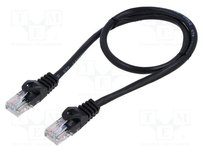 Lanberg Latiguillo Cat. 5e UTP 0,5m Negro PCU5-10CC-0050-BK