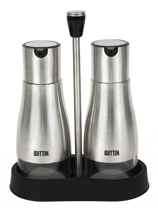 Quttin Set-2 Aceiteras Inox C/Soporte (12 Unidades)