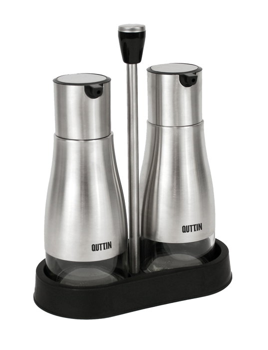 Quttin Set-2 Aceiteras Inox C/Soporte (12 Unidades)