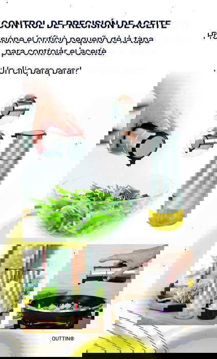 Quttin Set-2 Aceiteras Inox C/Soporte (12 Unidades)