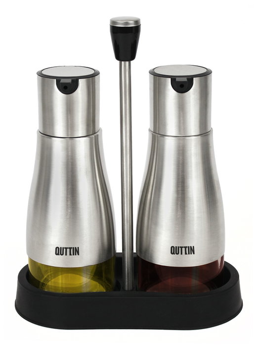 Quttin Set-2 Aceiteras Inox C/Soporte (12 Unidades)