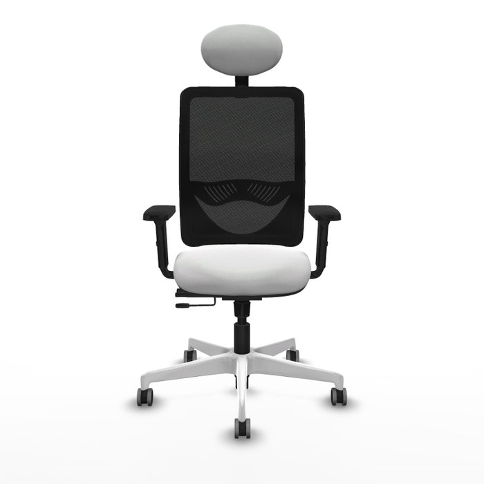 PIQUERAS Y CRESPO Silla de oficina Zulema con mecanismo Sincro/Traslack, Blanco y Negro