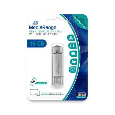 MediaRange USB-Stick 16 GB USB 3.1 combomit USB MediaRange USB-Stick 16 GB USB 3.1 combomit USB