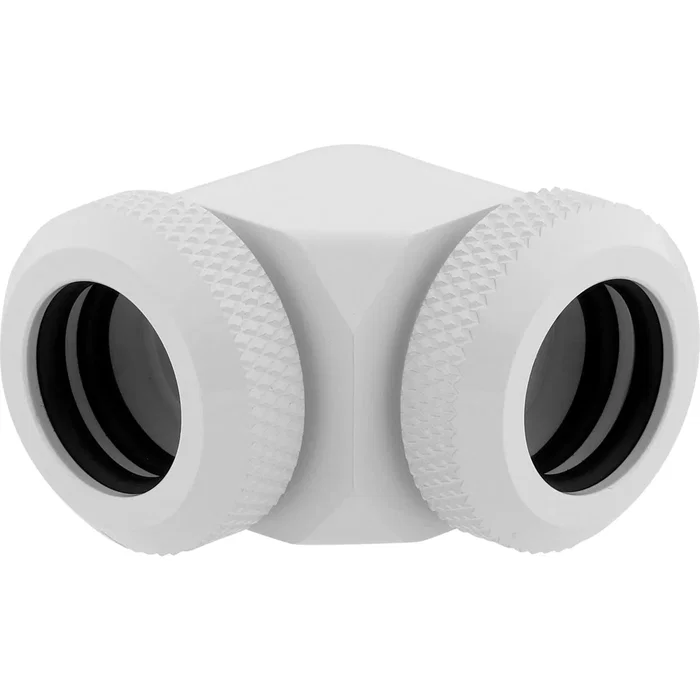 Corsair Hydro X Series XF Hardline Racor 90° 12mm OD Pack de 2 Blanco