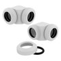 Corsair Hydro X Series XF Hardline Racor 90° 12mm OD Pack de 2 Blanco
