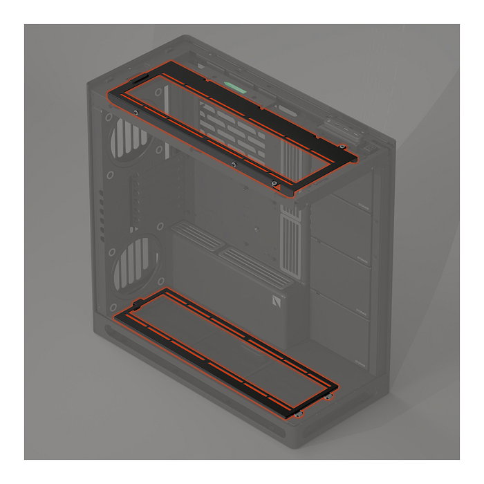 HAVN HS 420 Soportes para ventiladores para radiadores de 360 mm - negro