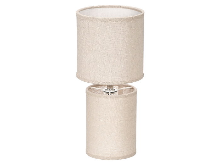 Giftdecor Lampara Sobremesa Tela Beige 13x13x29 cm Metal Plastico (Set de 12)