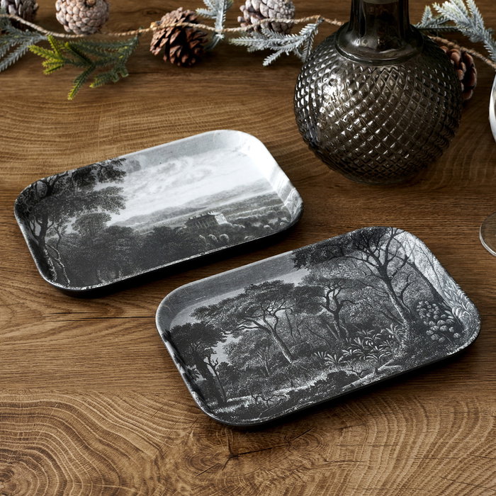 Home Deco Factory Bandeja 21x15 cm para Café y Pastas con Diseño Moderno