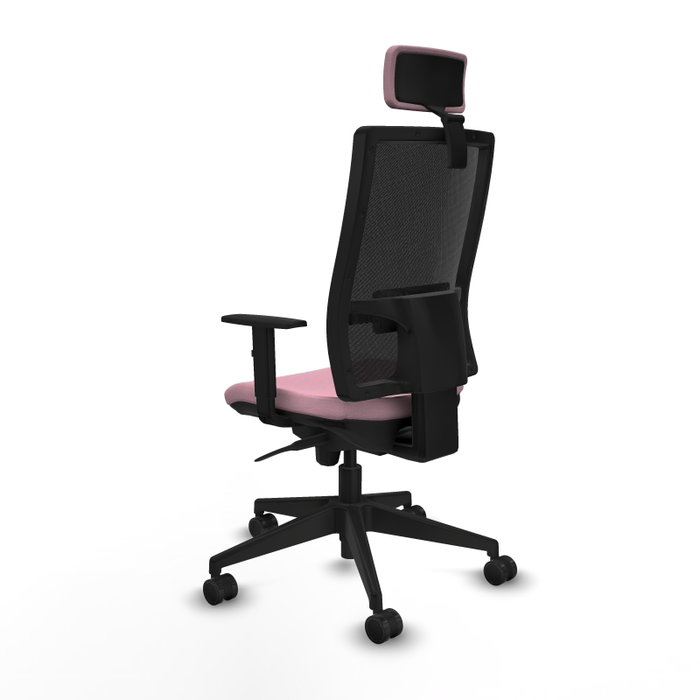PIQUERAS Y CRESPO Silla de oficina Horna Rosa y Negro con Mecanismo Sincro PIQUERAS Y CRESPO Silla de oficina Horna Rosa y Negro con Mecanismo Sincro