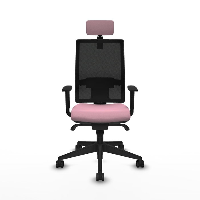 PIQUERAS Y CRESPO Silla de oficina Horna Rosa y Negro con Mecanismo Sincro PIQUERAS Y CRESPO Silla de oficina Horna Rosa y Negro con Mecanismo Sincro