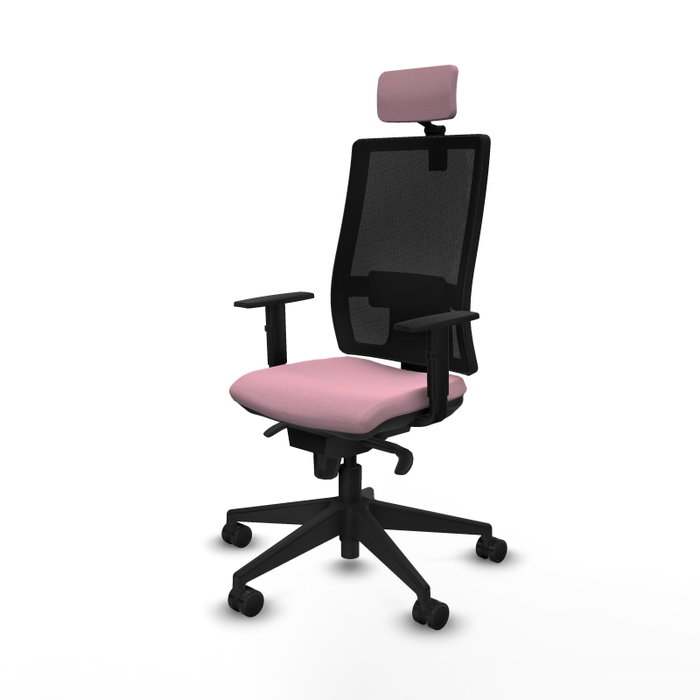 PIQUERAS Y CRESPO Silla de oficina Horna Rosa y Negro con Mecanismo Sincro PIQUERAS Y CRESPO Silla de oficina Horna Rosa y Negro con Mecanismo Sincro