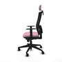 PIQUERAS Y CRESPO Silla de oficina Horna Rosa y Negro con Mecanismo Sincro