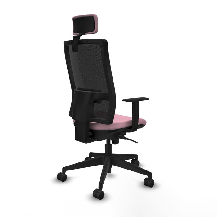 PIQUERAS Y CRESPO Silla de oficina Horna Rosa y Negro con Mecanismo Sincro PIQUERAS Y CRESPO Silla de oficina Horna Rosa y Negro con Mecanismo Sincro