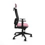 PIQUERAS Y CRESPO Silla de oficina Horna Rosa y Negro con Mecanismo Sincro