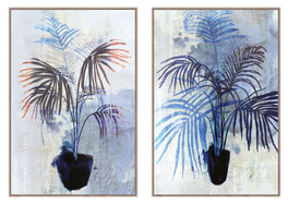 DKD Home Decor Cuadro PS Lienzo Planta Surtido de 2 Unidades