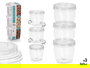 Leknes Set 3 Tarros Plástico 360ml Transparente 9x23x9cm (Set de 24)