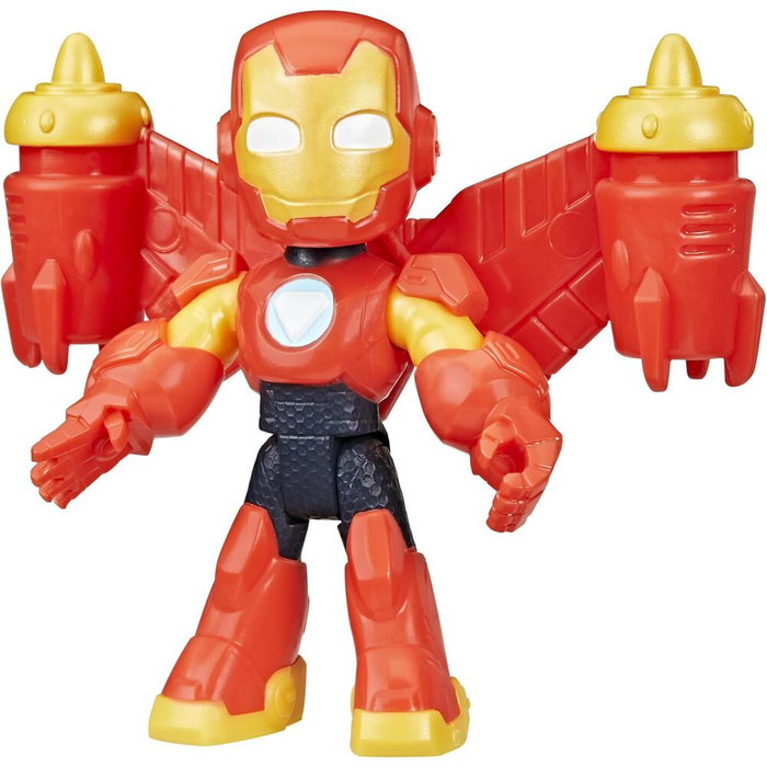 HASBRO Figura Iron Man - Iron Man y Su Superequipo Marvel 7cm con Mochila-Propulsora