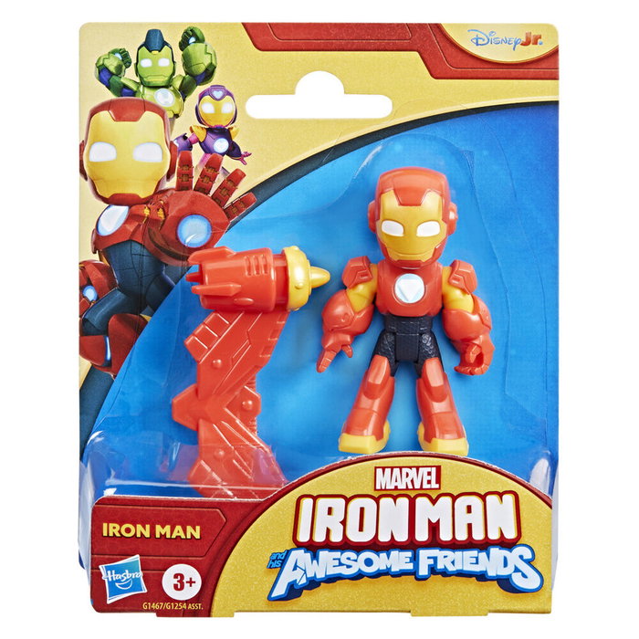 HASBRO Figura Iron Man - Iron Man y Su Superequipo Marvel 7cm con Mochila-Propulsora