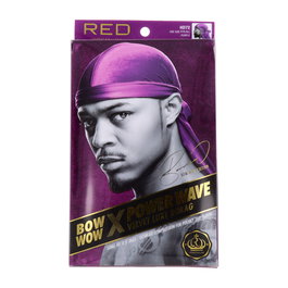 Red Kiss Durag Wave Velvet Morado Capa De Cabello