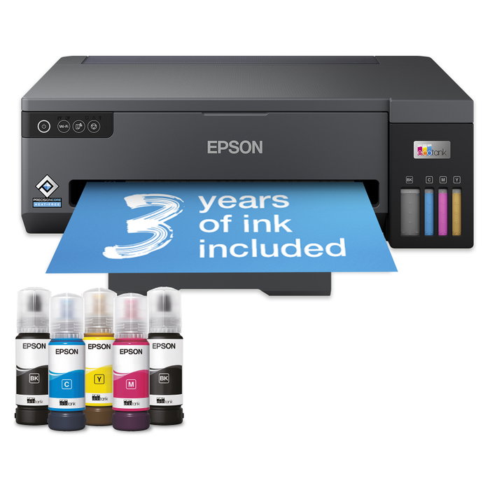 Epson EcoTank ET-14100 Impresora A3 Multifuncion de Tinta Color, WiFi, 30 ppm Negro, 4 Tanques, Resolucion 4800 x 1200 DPI