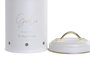 DKD Home Decor Bote Metálico Ajos Blanco Roto