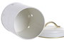 DKD Home Decor Bote Metálico Ajos Blanco Roto